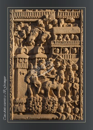 172-DETAILS-TORANAS-EST-SANCHI-Procession-du-roi-Suddhodana-de-Kapilavastu-.-